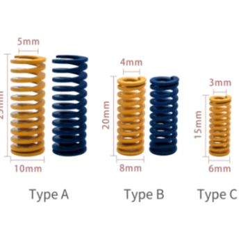 Erősített rugó 20mm hosszú 4mm átmérő (sárga)