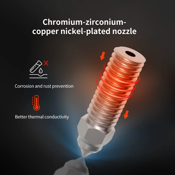 Creality K1/K1 Max (2023) Króm-Cirkónium-Réz Fúvóka 0.4mm (1.75mm)